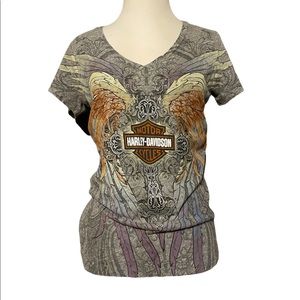 ⚠️ SOLD ⚠️ Y2K Harley Davidson Feather Top